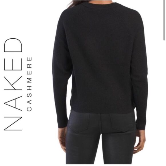 Naked Cashmere Black‎ Raglan Crewneck Sweater Size Medium - Picture 2 of 8